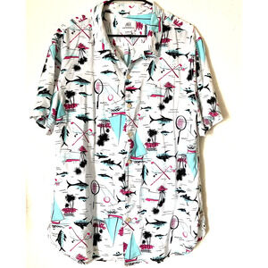 Surfside Supply Mens Button Up XL Resort Camp Shirt Golf Tennis Fish Sailing